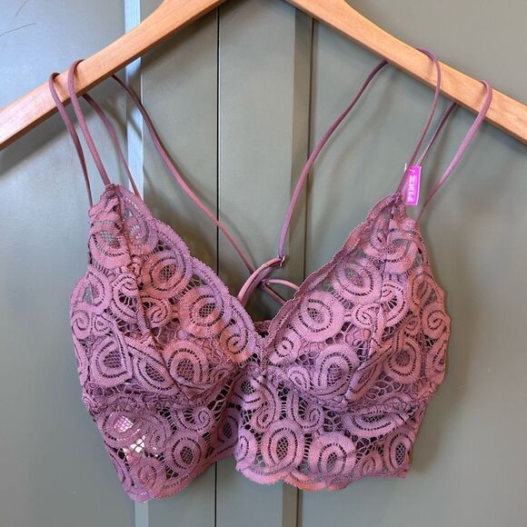 PINK Victoria's Secret Other - Victoria’s Secret Pink Mauve Lace Bralette